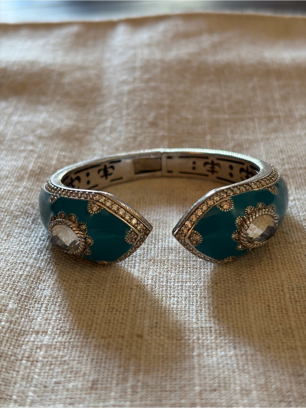 Judith Ripka Turquoise Enamel Cuff - small